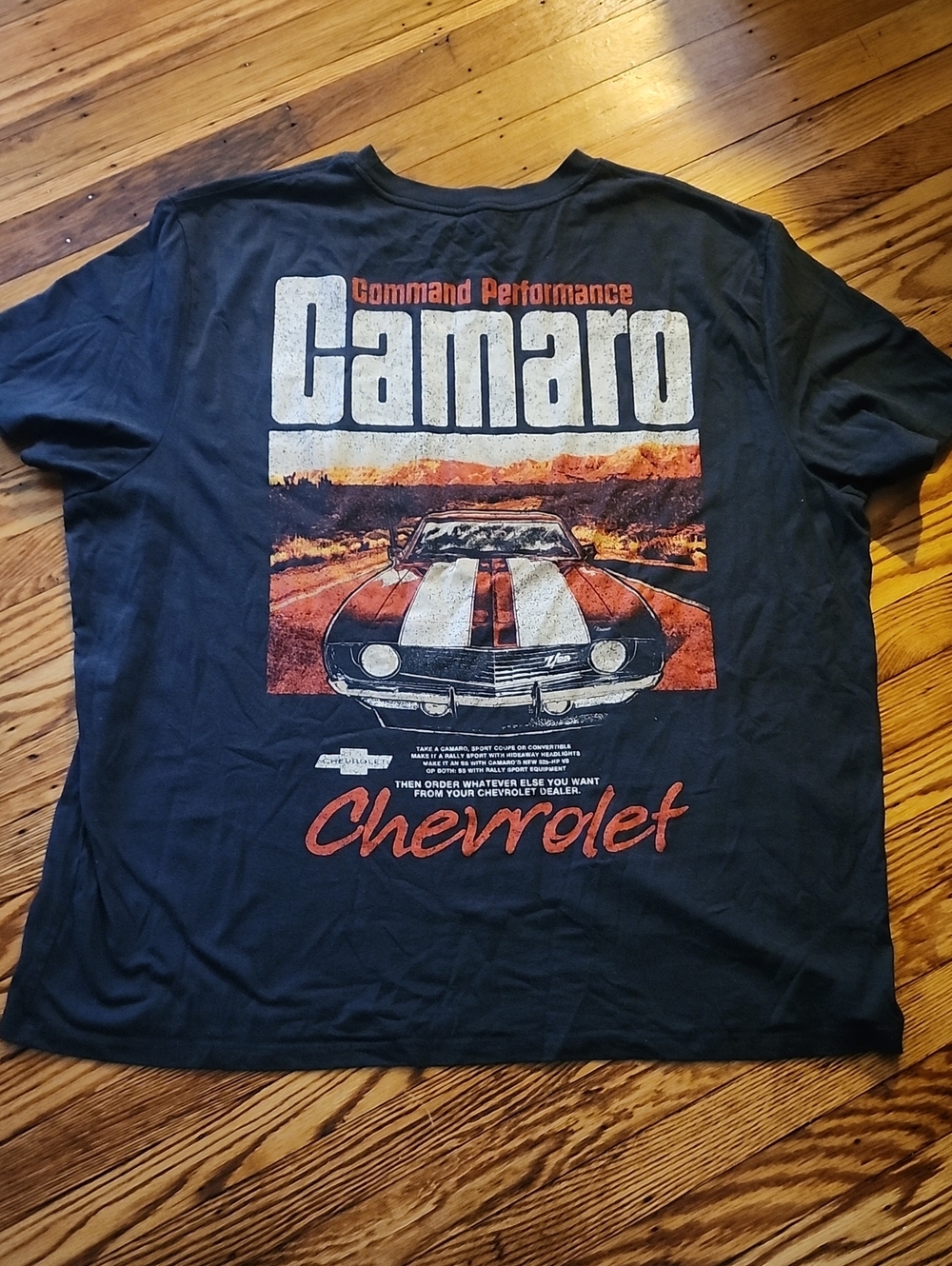 Men's Camaro Graphic Tee - Black with Red & White Accents